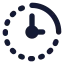 Timequarterpass icon with solid standard style
