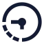 Timequarter icon with solid sharp style
