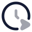 Timeschedule icon with bulk rounded style