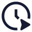 Timeschedule icon with solid sharp style
