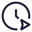 Timeschedule icon with stroke sharp style