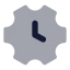 Timesetting icon with bulk rounded style