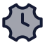 Timesetting icon with duotone standard style