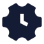Timesetting icon with solid sharp style