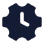 Timesetting icon with solid standard style