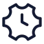 Timesetting icon with stroke rounded style