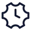 Timesetting icon with stroke standard style