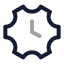 Timesetting icon with twotone rounded style