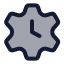 Timesetting icon with duotone rounded style