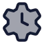 Timesetting icon with duotone standard style