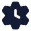 Timesetting icon with solid rounded style