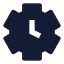 Timesetting icon with solid sharp style