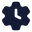 Timesetting icon with solid standard style