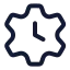 Timesetting icon with stroke rounded style