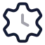 Timesetting icon with twotone rounded style