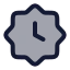 Timesetting icon with duotone rounded style
