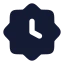 Timesetting icon with solid rounded style