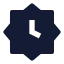 Timesetting icon with solid sharp style