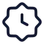 Timesetting icon with stroke rounded style