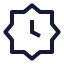 Timesetting icon with stroke sharp style