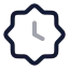 Timesetting icon with twotone rounded style