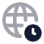 Timezone icon with bulk rounded style