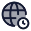 Timezone icon with duotone standard style