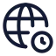 Timezone icon with stroke standard style