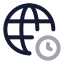 Timezone icon with twotone rounded style