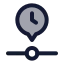 Timeline icon with duotone rounded style