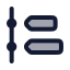 Timelinelist icon with duotone rounded style