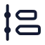 Timelinelist icon with stroke rounded style