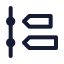 Timelinelist icon with stroke standard style
