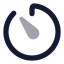 Timer icon with bulk rounded style