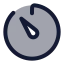 Timer icon with duotone rounded style