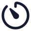 Timer icon with solid rounded style