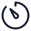 Timer icon with stroke sharp style