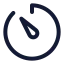 Timer icon with stroke standard style