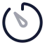 Timer icon with twotone rounded style