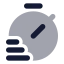 Timer icon with bulk rounded style