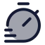 Timer icon with duotone rounded style