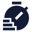 Timer icon with solid sharp style