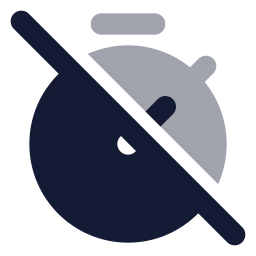 Timer Off Icon in Bulk Rounded style