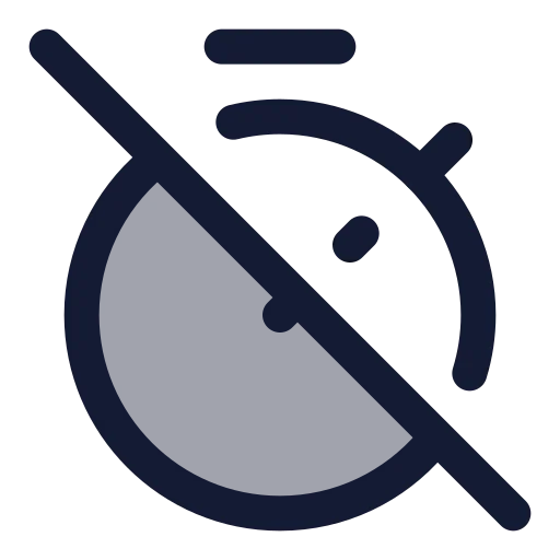 Timer Off Icon in Duotone Rounded style