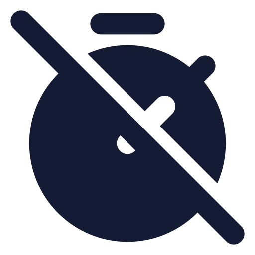 Timer Off Icon in Solid Rounded style