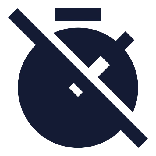 Timer Off Icon in Solid Sharp style