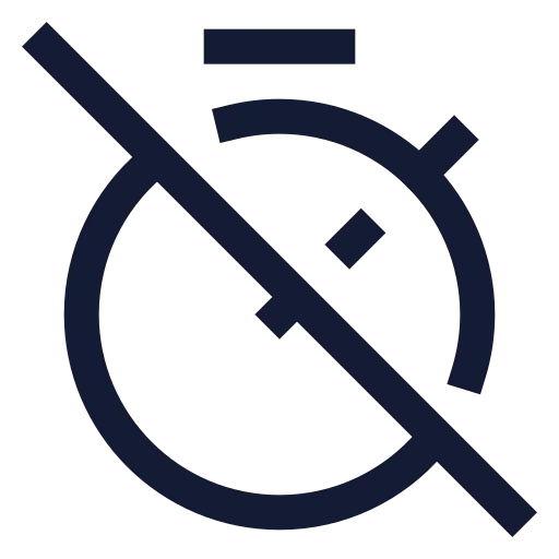 Timer Off Icon in Stroke Sharp style