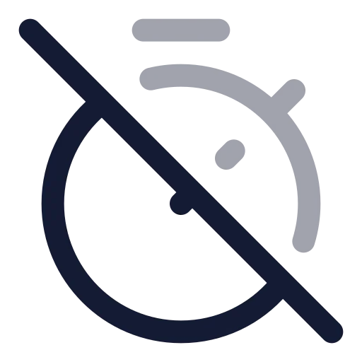 Timer Off Icon in Twotone Rounded style