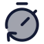 Timerreset icon with duotone rounded style