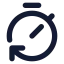 Timerreset icon with solid standard style